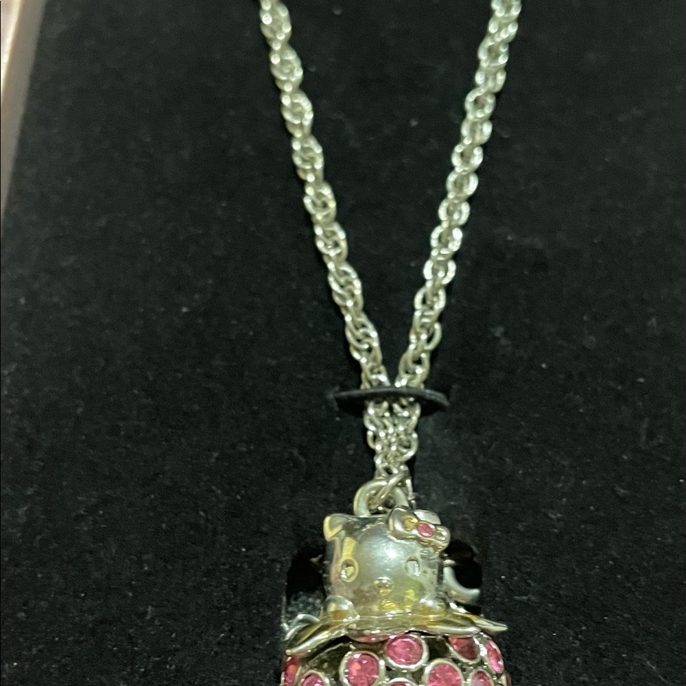 Hello Kitty Silver Rhinestone Necklace - Picture 3 of 4